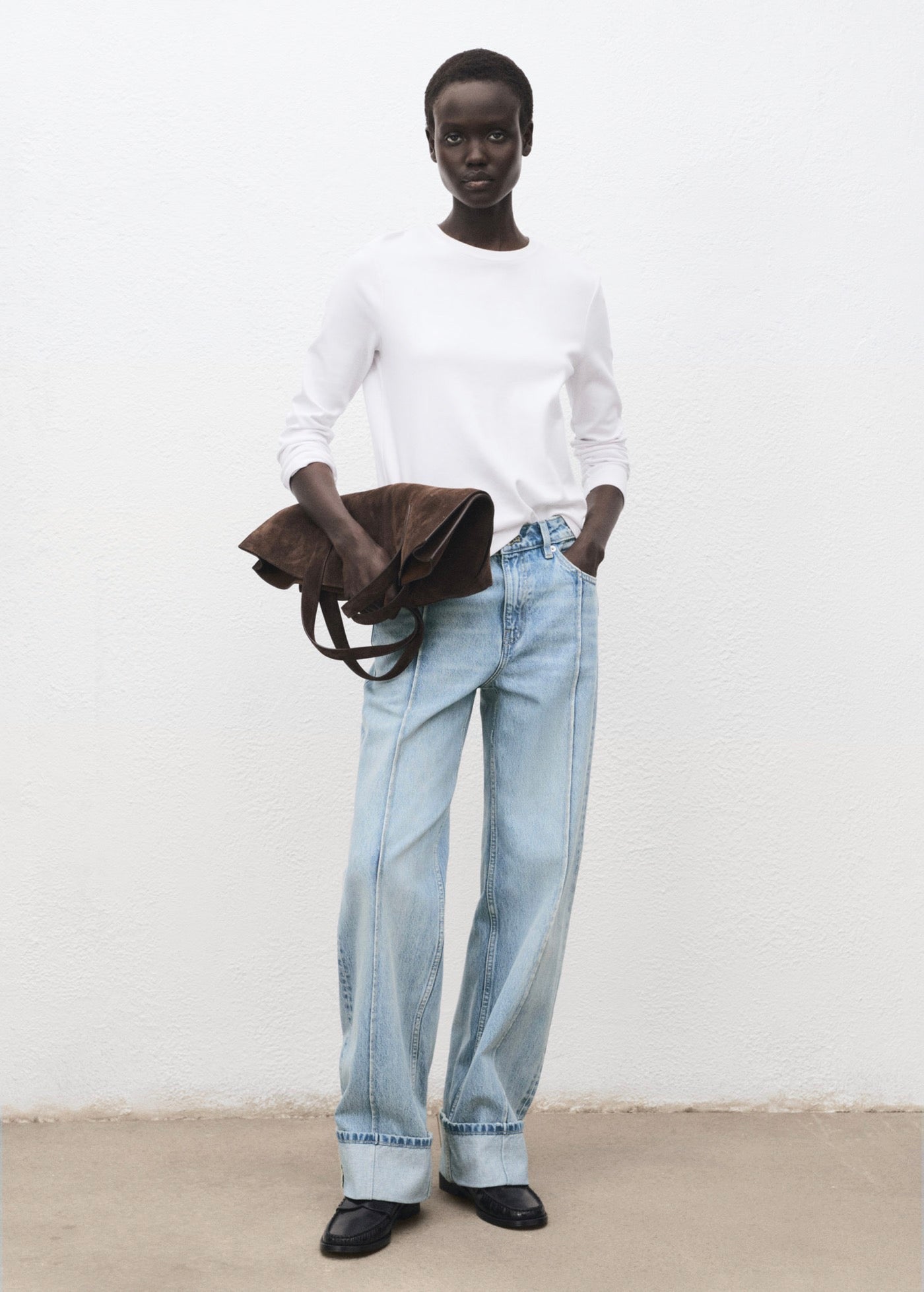 Jean Large À Revers