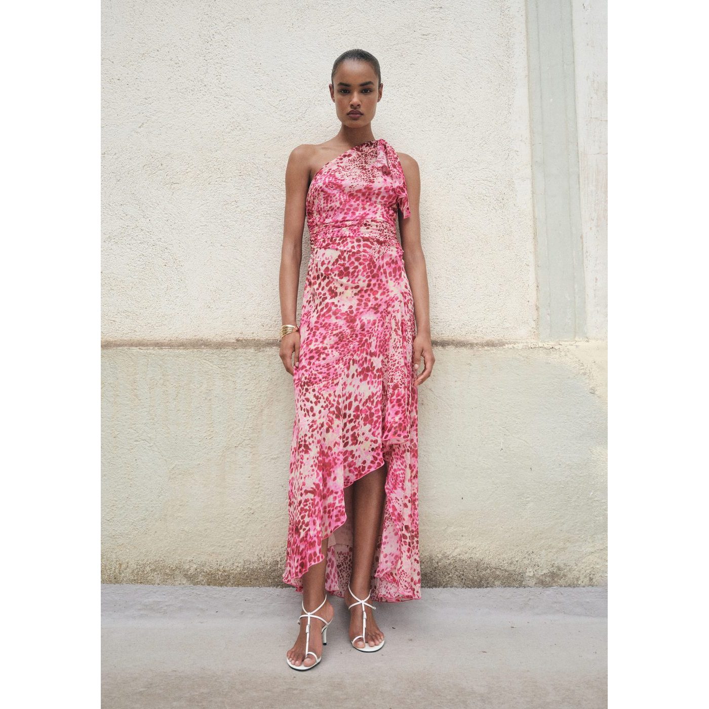 Robe Asymétrique En Imprimé Animal