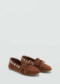 Mocassins En Daim À Clous
