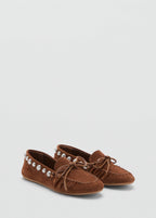 Mocassins En Daim À Clous