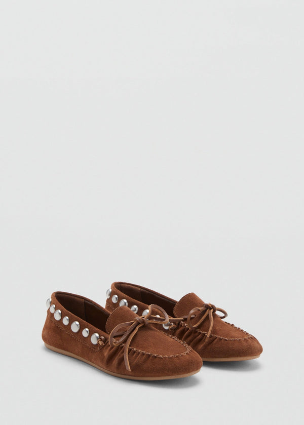 Mocassins En Daim À Clous