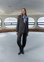 Blazer Costume À Carreaux Double Boutonnage
