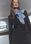 Blazer Costume À Carreaux Double Boutonnage