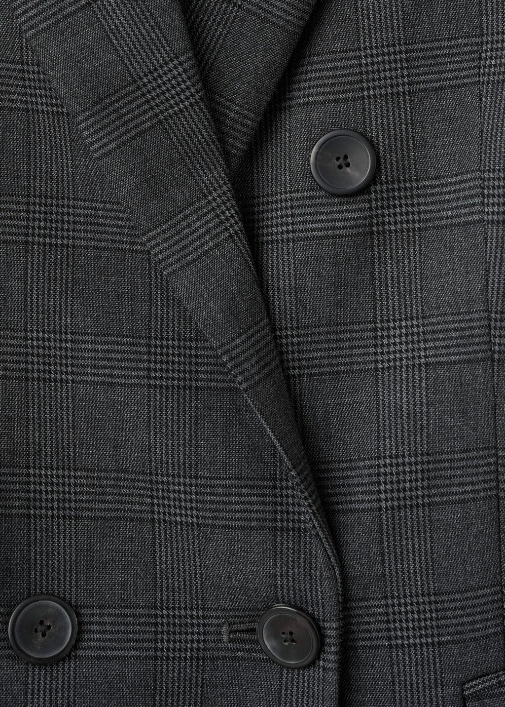 Blazer Costume À Carreaux Double Boutonnage