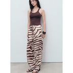 Pantalon Fluide Imprimé Zèbre