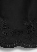 Short En Satin Bas Brodé