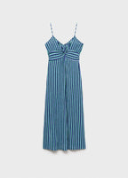 Robe Froncée Rayures