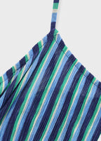 Robe Froncée Rayures