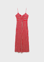 Robe Froncée Rayures