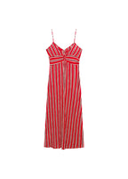 Robe Froncée Rayures
