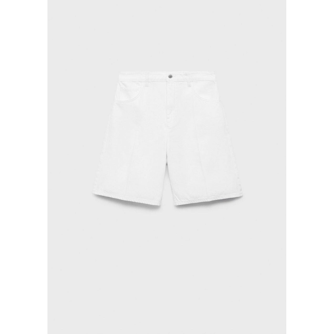 Bermuda En Jean Droit Taille Haute