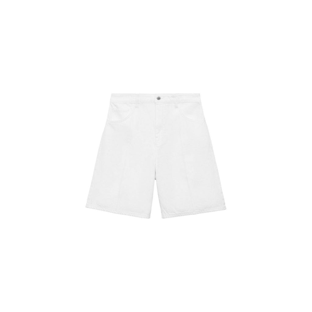 Bermuda En Jean Droit Taille Haute