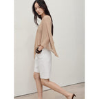 Bermuda En Jean Droit Taille Haute