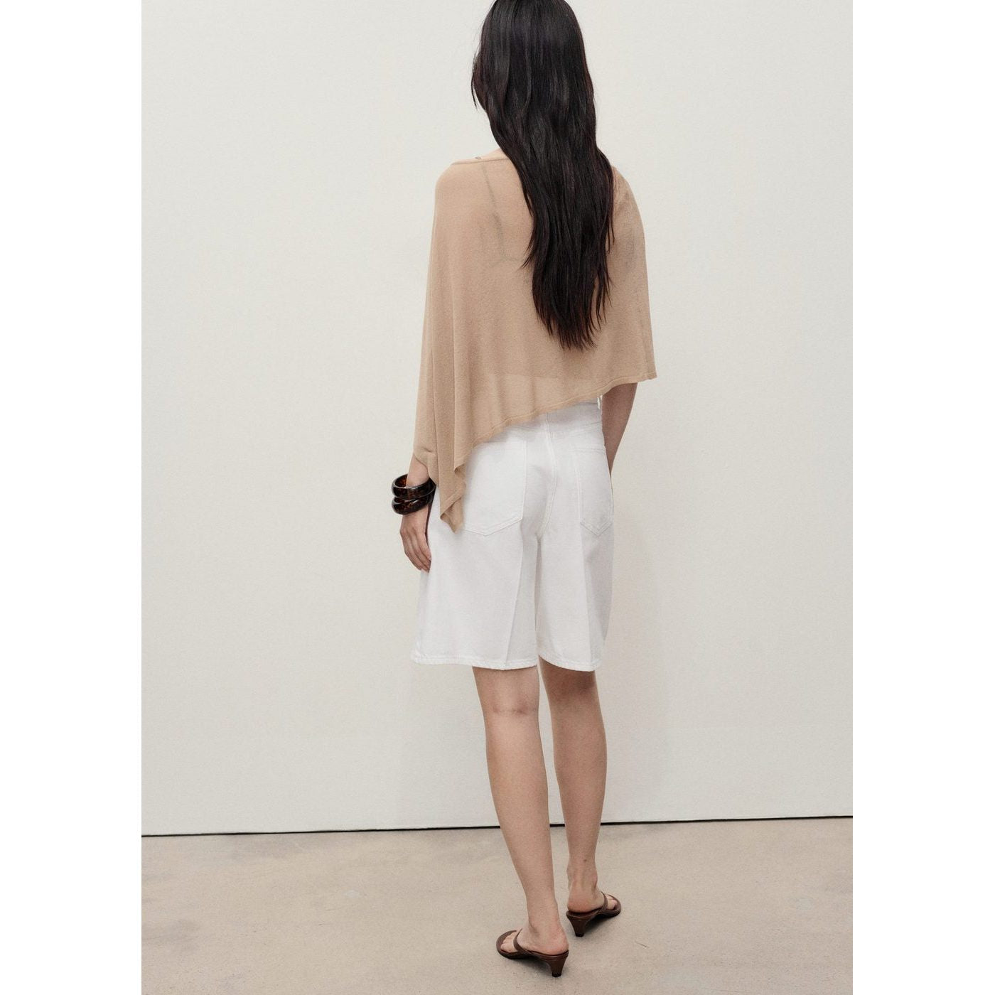 Bermuda En Jean Droit Taille Haute