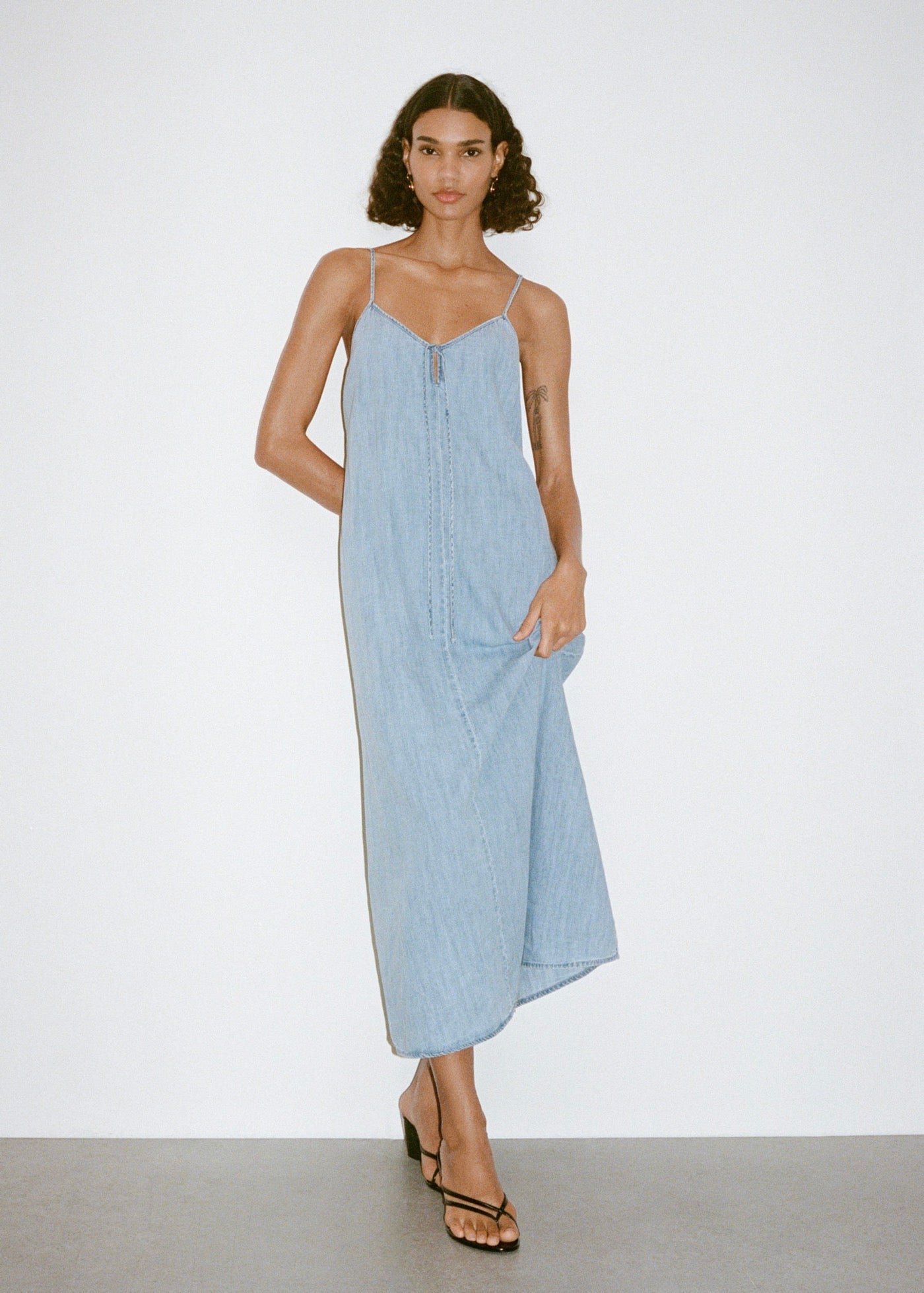 Robe En Jean Bretelles