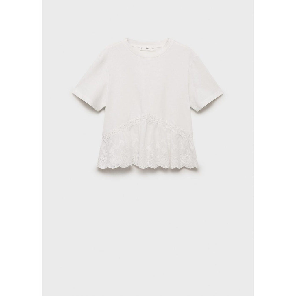 T-Shirt Volant Brodé