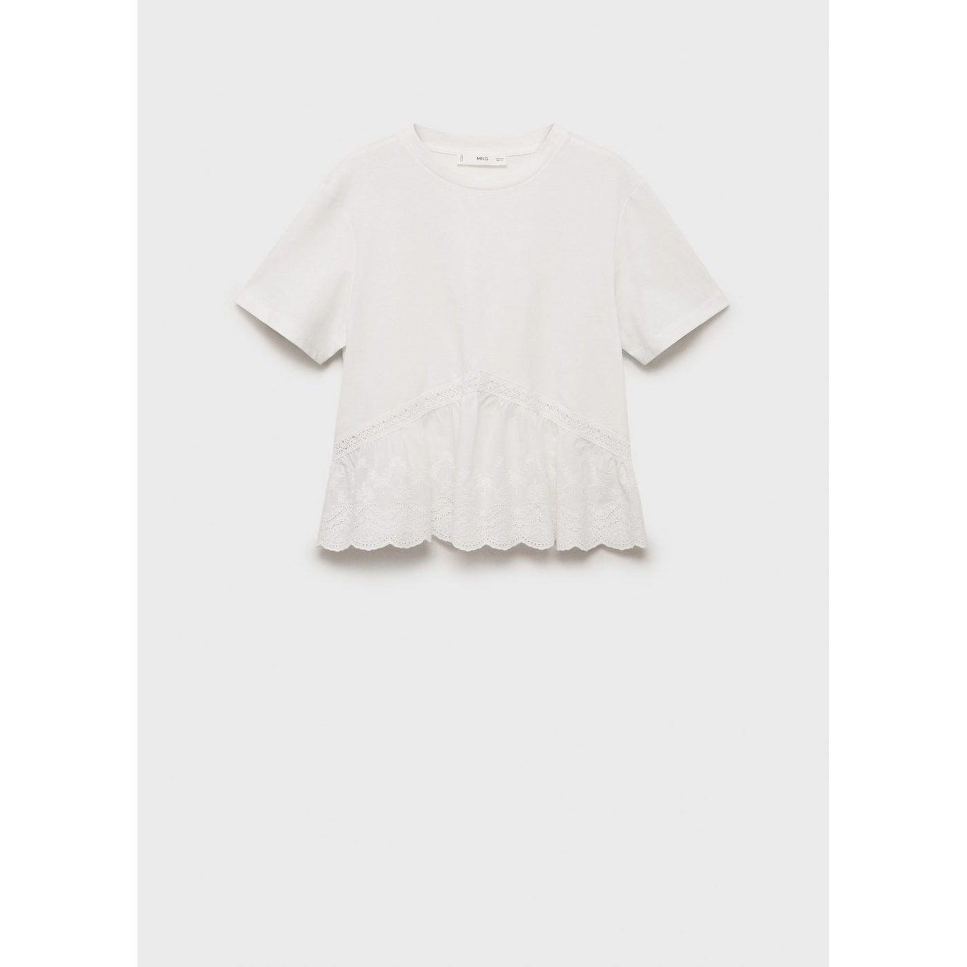T-Shirt Volant Brodé