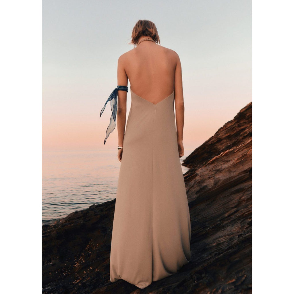 Robe Longue À Emmanchures Américaines Croisées