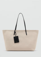Sac Cabas En Toile À Contraste