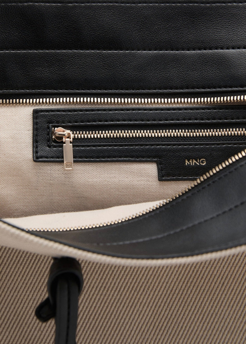 Sac Cabas En Toile À Contraste