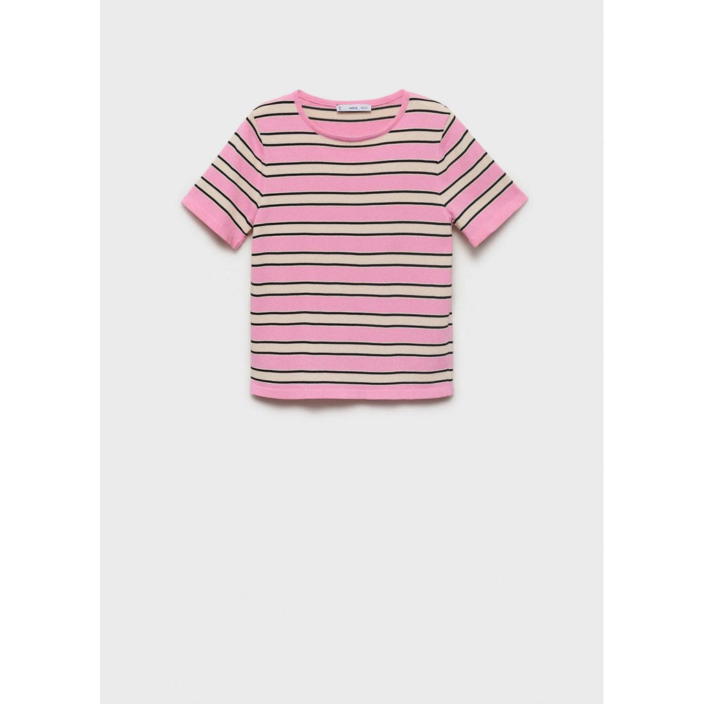 Pull À Manches Courtes À Rayures Combinées