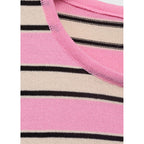 Pull À Manches Courtes À Rayures Combinées