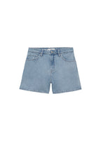 Short En Jean Droit Taille Haute