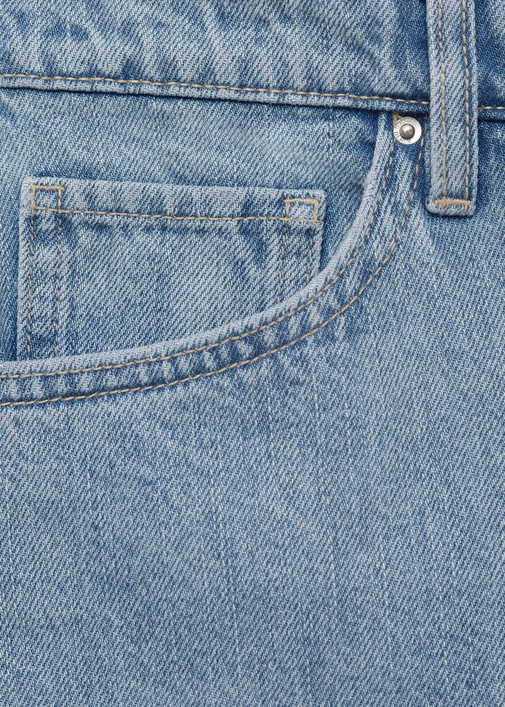 Short En Jean Droit Taille Haute