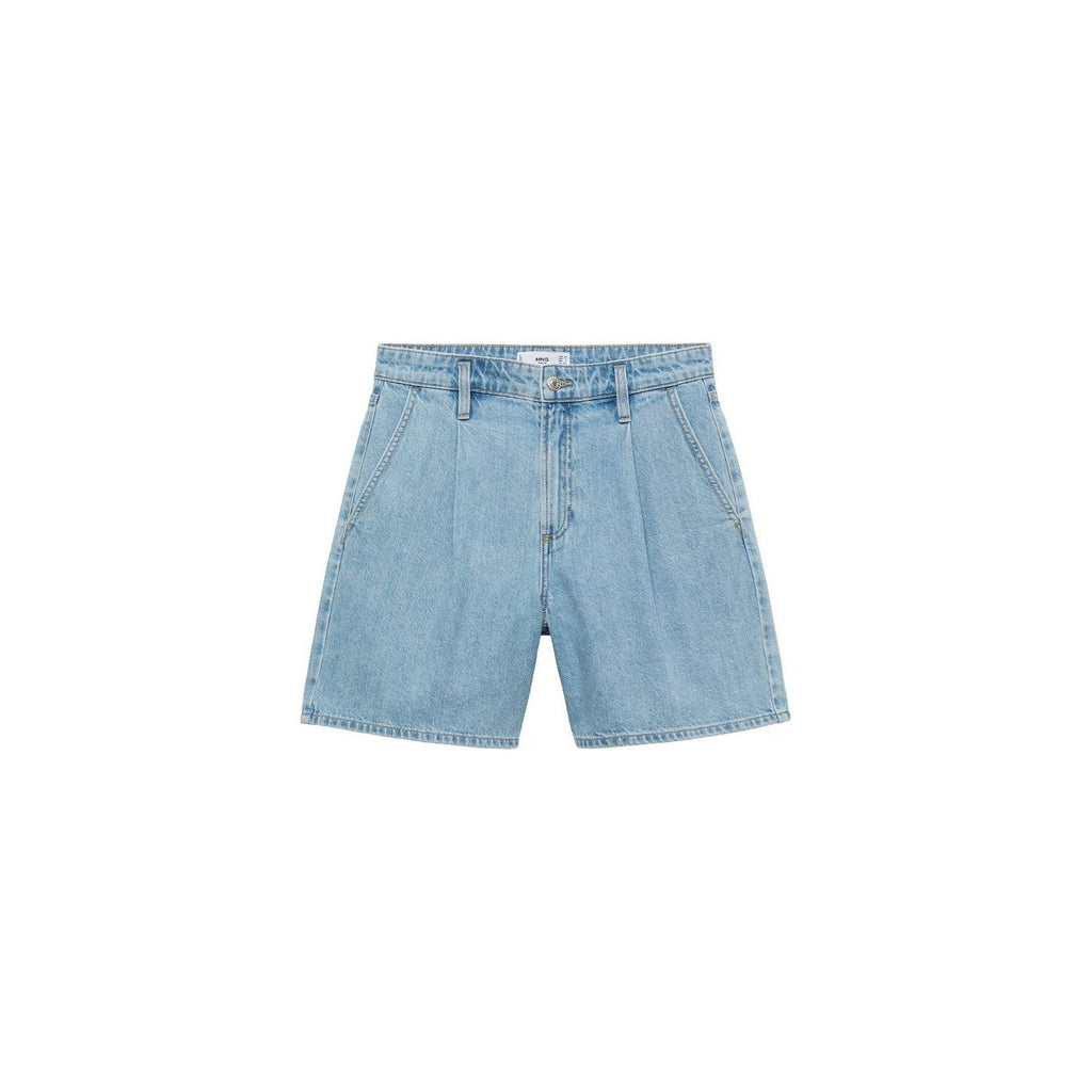 Bermuda En Jean Taille Normale À Pinces