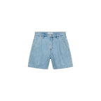 Bermuda En Jean Taille Normale À Pinces