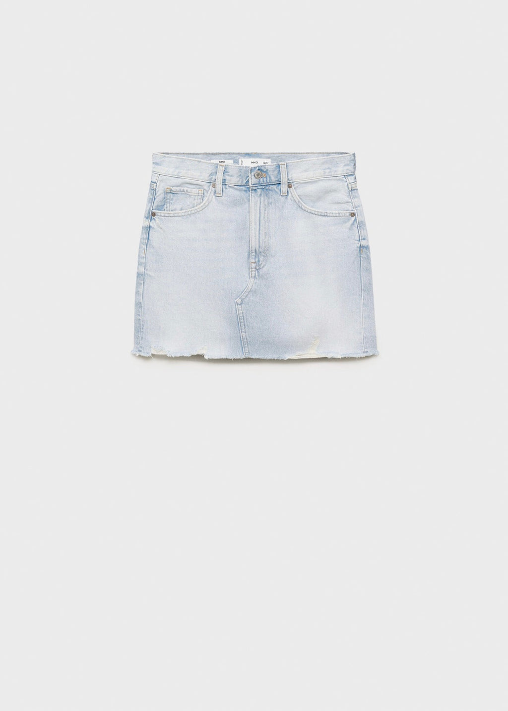 Jupe Denim Bas Effiloché