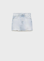 Jupe Denim Bas Effiloché