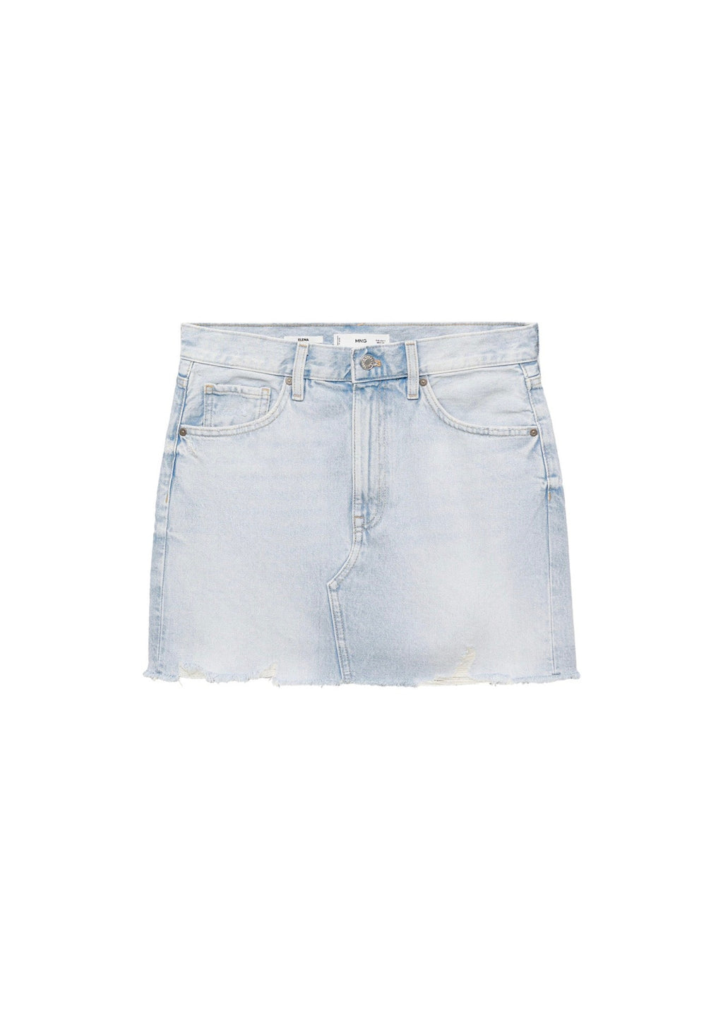 Jupe Denim Bas Effiloché