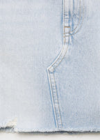 Jupe Denim Bas Effiloché