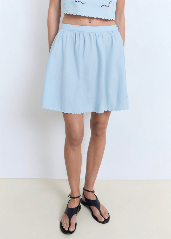 Jupe Broderie Base Festonnée