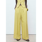 Pantalon Costume Droit Rayures