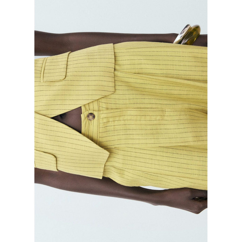 Pantalon Costume Droit Rayures