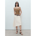 Jupe Midi Coton Asymétrique