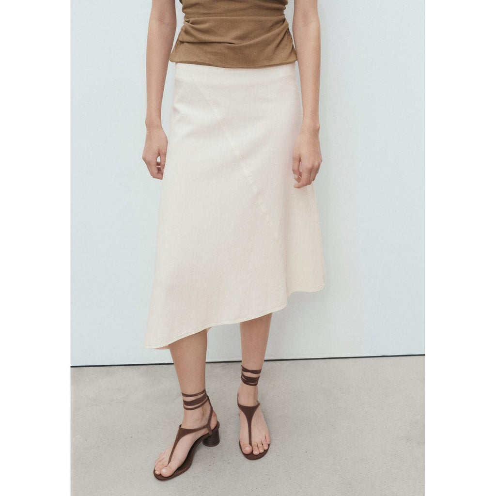Jupe Midi Coton Asymétrique