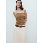Jupe Midi Coton Asymétrique