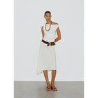 Jupe Midi Coton Asymétrique