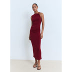 Robe Drapée Détail Bijou