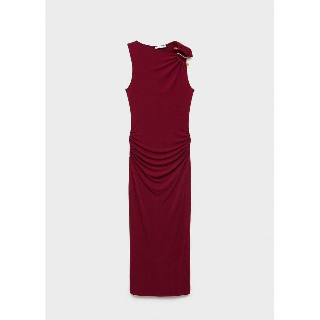 Robe Drapée Détail Bijou