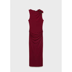 Robe Drapée Détail Bijou