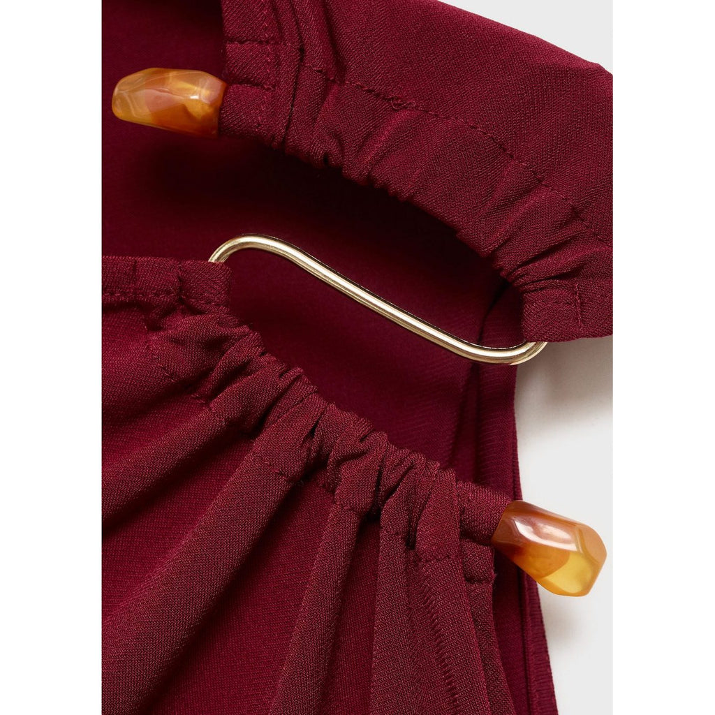 Robe Drapée Détail Bijou