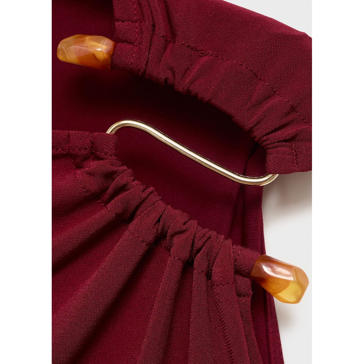 Robe Drapée Détail Bijou