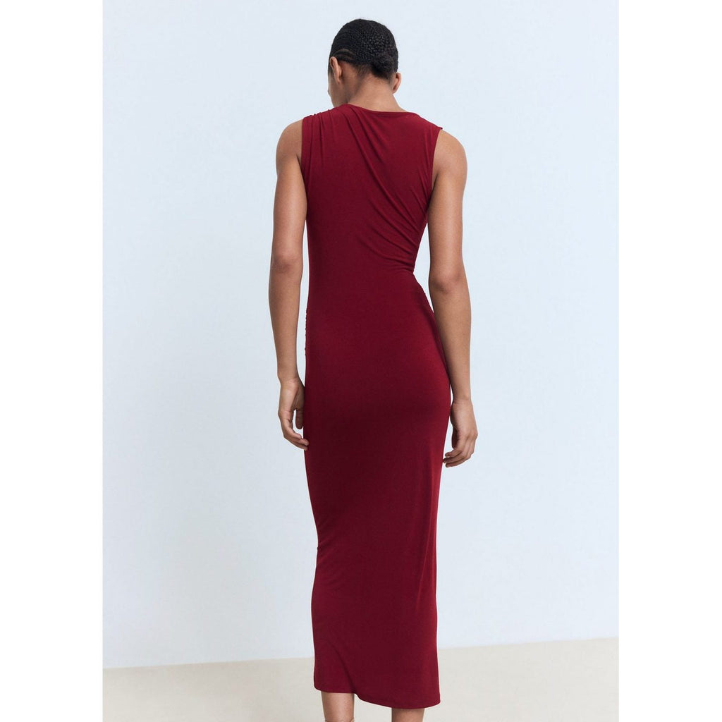Robe Drapée Détail Bijou