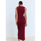 Robe Drapée Détail Bijou