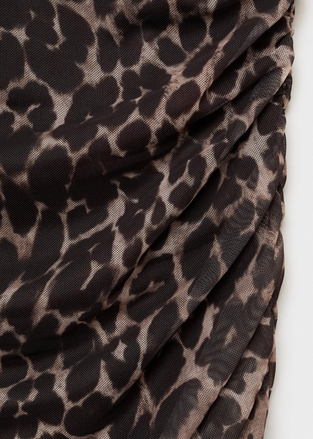 Robe Midi Froncée Léopard