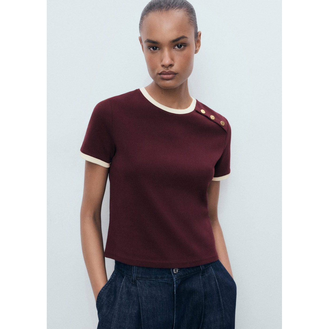 T-Shirt Coton Boutons